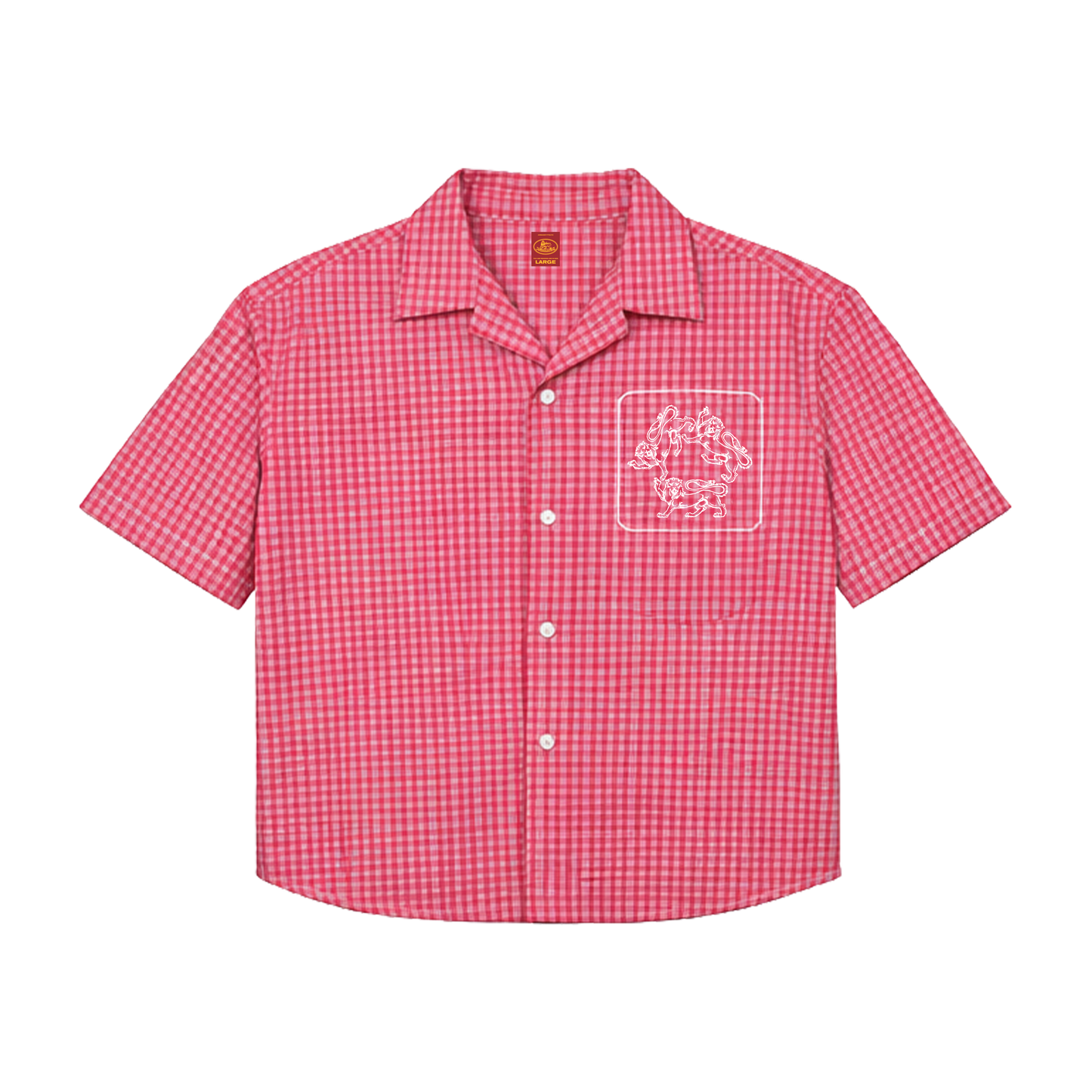 JMS TEE RED PATCH BUTTON UP