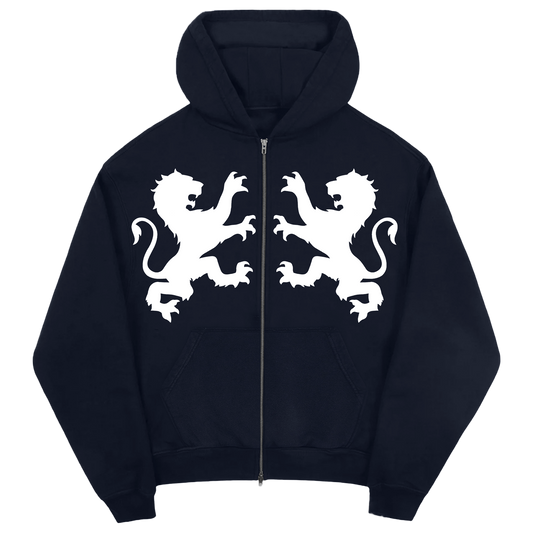 JMS PATCHED NAVY BLUE HOODIE